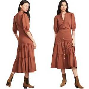Veronica Beard Jeans Davenport Tiered Midi Dress